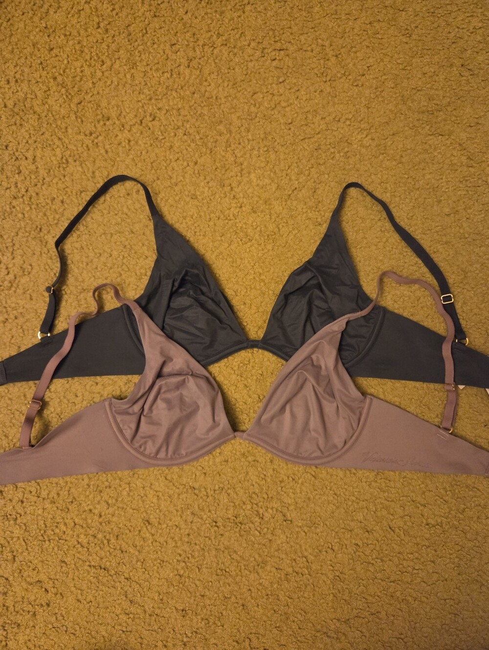 Victoria's Secret Bralette Set - Rose Taupe & Charcoal